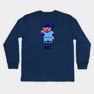 RBI Baseball - Kansas City (Throwbacks) Kids Long Sleeve T-Shirt